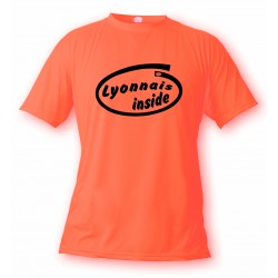 T-Shirt humoristique homme - Lyonnais Inside, Safety Orange