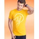 Men's cotton T-Shirt - Tribal Moon Wolf, 34-Sunflower