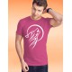 Baumwolle T-Shirt - Tribal Moon Wolf, 57-Fuchsia