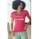 T-shirt FOTL coton Dame - Nobody's perfect, 57-Fuchsia