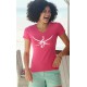 T-shirt coton Dame - Clé de Sol tribal, 57-Fuchsia