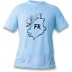 T-Shirt - Frontières Fribourgeoises au pinceau - pour femme ou homme, Blizzard Blue