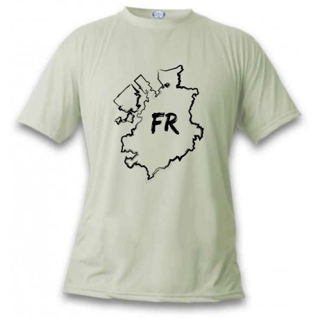 Donna o Uomo T-Shirt - Fribourg confini e lettere FR, November White