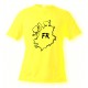 Donna o Uomo T-Shirt - Fribourg confini e lettere FR, Safety Yellow