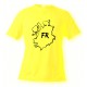 Women's or Men's T-Shirt - Fribourg brush borders, Safety Yellow