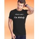 T-shirt funny coton homme - citation - Nobody's perfect, 36-Noir