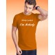 T-shirt funny coton homme - citation - Nobody's perfect, 44-Orange