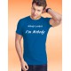 T-shirt funny coton homme - citation - Nobody's perfect, 51-Bleu Royal