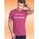 T-shirt funny coton homme - citation - Nobody's perfect , 57-Fuchsia