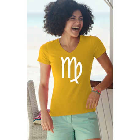 T-shirt coton Dame - signe astrologique Vierge, 34-Tournesol