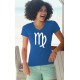 T-shirt coton Dame - signe astrologique Vierge, 51-Bleu Royal