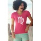 Donna cotone T-Shirt - segno astrologico della Vergine, 57-Fucsia