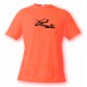 Women's or Men's Fighter Aircraft T-shirt  - FA-18 & Super Puma, Safety Orange