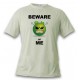 Uomo Funny T-Shirt - Beware of ME, November White