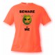Herren Humoristisch T-Shirt - Beware of ME, Safety Orange
