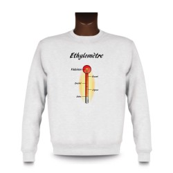 Uomo Sweatshirt -  Ethylomètre valaisan, White