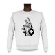 Herren Funny Sweatshirt - New Dame Helvetia, White