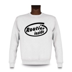 Herren Funny Sweatshirt - Jurassien inside, White