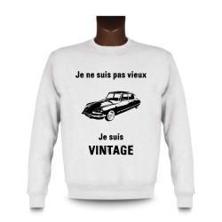 Sweat homme - Vintage Citroën DS, White