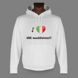Hooded Funny Sweat - J'aime UNE neuchâteloise