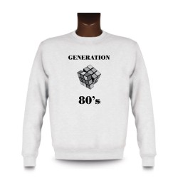 Sweat homme - Génération quatre-vingt, White