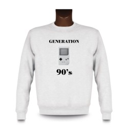 Men's Sweatshirt - neunziger Jahre Generation, White