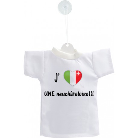 Mini T-Shirt - J'aime UNE neuchâteloise - für Autodeko