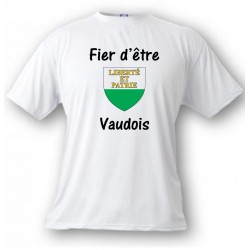 Uomo T-Shirt - Fier d'être Vaudois - Stemma Vaud, White