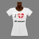 Frauen Moden Slim T-shirt - J'aime UN Savoyard