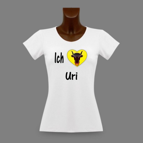 Donna T-shirt stretto - Ich liebe Uri