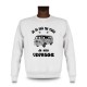 Men's Funny Sweatshirt - Vintage Flower Power, White
