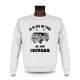 Uomo Funny Sweatshirt - Vintage Flower Power, White