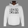 Hooded Funny Sweat - BERN CITY White