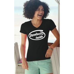 Frauen Baumwolle Mode T-Shirt - Dzodzette Inside, 36-Schwarz