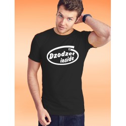 Men's Fashion cotton T-Shirt - Dodzet inside, 36-Black
