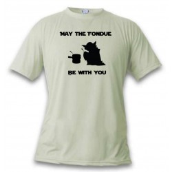 Funny T-Shirt - May the Fondue be with You, November White