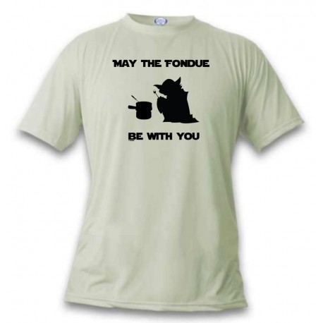 Funny T-Shirt - May the Fondue be with You, November White