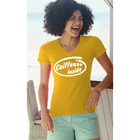 Cotone T-Shirt - Coiffeuse Inside, 34-Girasole