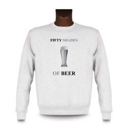 Herren Mode lustig Sweatshirt - Fifty Shades of Beer, White