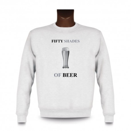 Herren Mode lustig Sweatshirt - Fifty Shades of Beer, White