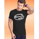 Men's cotton T-Shirt - Motard inside, 36-Black