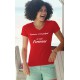 Donna moda cotone T-Shirt - Personne n'est parfait, 40-Rosso