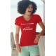 Frauen lustige Mode Baumwolle T-Shirt - Personne n'est parfait, 40-Rot
