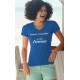 Women's Fashion funny cotton T-Shirt - Personne n'est parfait, 51-Royal Blue