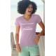 Frauen lustige Mode Baumwolle T-Shirt - Personne n'est parfait, 52-Rose