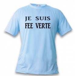 Lustig T-Shirt - Je suis FEE VERTE, Blizzard Blue