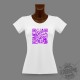 Women's slim T-Shirt - Personnalized QR-Code, Blue