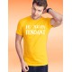 Men's cotton T-Shirt - Je suis FENDANT, 34-Sunflower