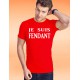 Baumwolle T-Shirt - Je suis FENDANT, 40-Rot