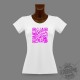T-Shirt Slim dame "QR-Code personnalisable", Magenta